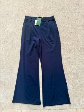 HALARA Deep Navy Wide-Leg Ponte Trousers
